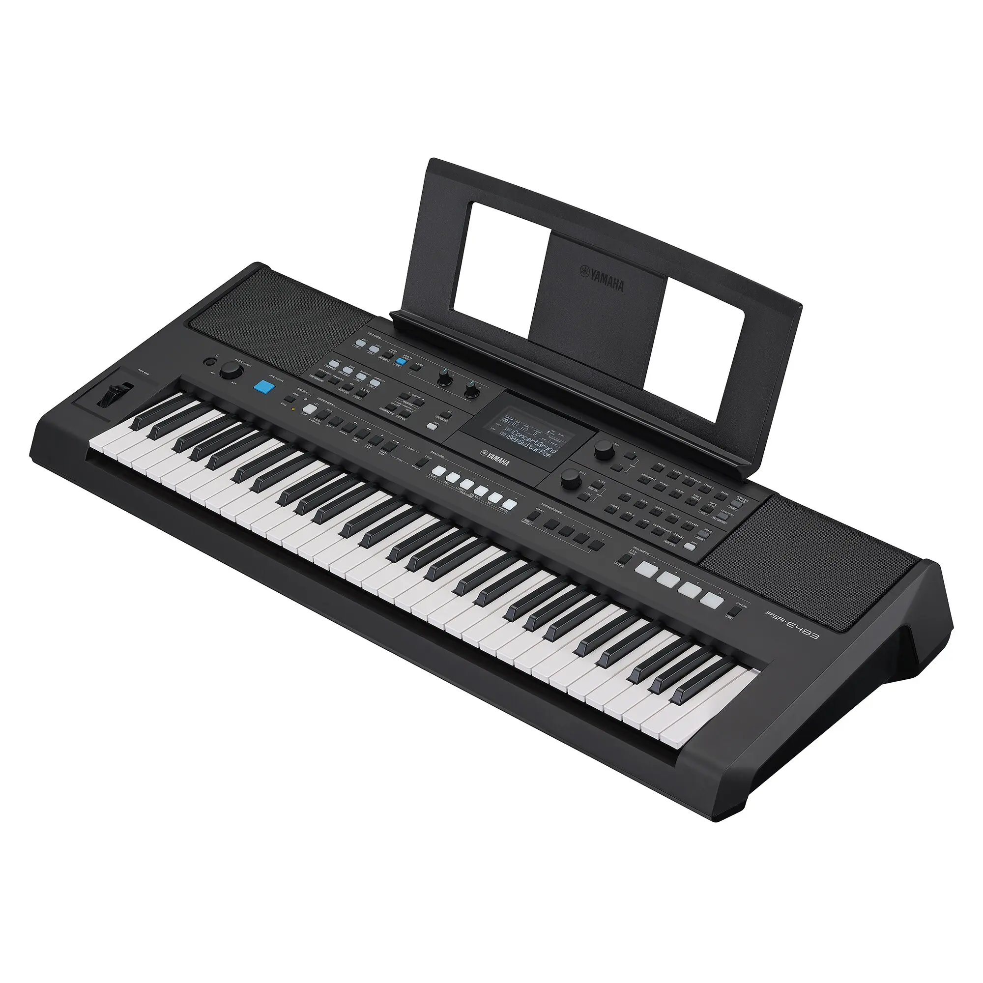 KIT TECLADO YAMAHA PSR E483 + PA-150 + ESTUCHE + BASE DOBLE + PEDAL SUSTAIN - Imagen 5