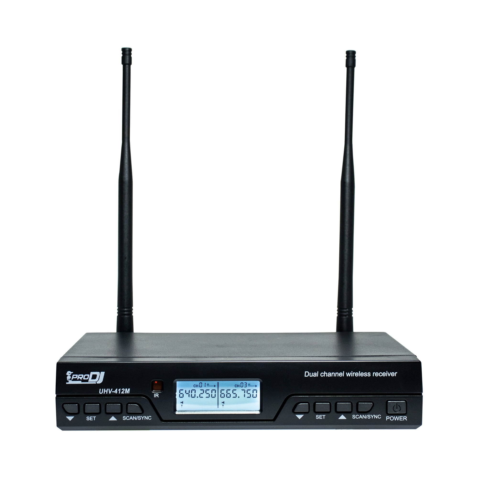 MICROFONO INALAMBRICO PRO DJ UHV-412M CON FRECUENCIA VARIABLE (PAR) - Imagen 3