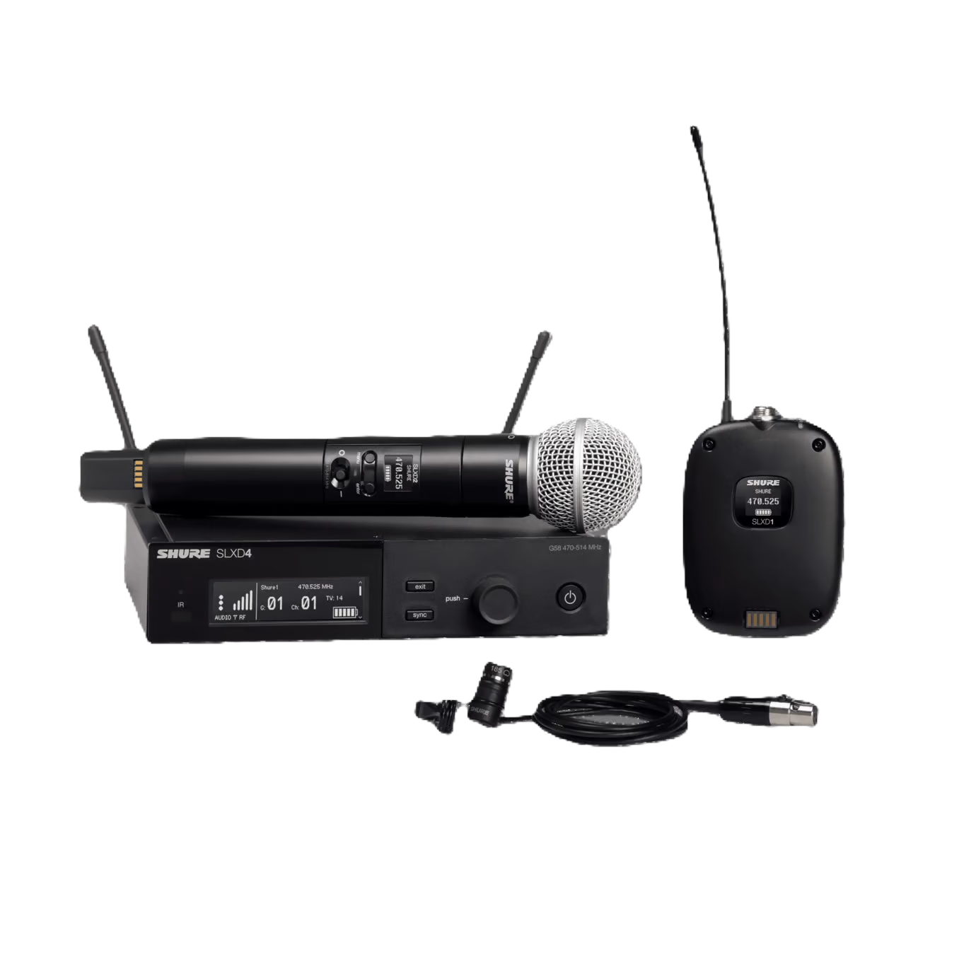 MICROFONO INALAMBRICO SHURE SLXD124/85M-H55