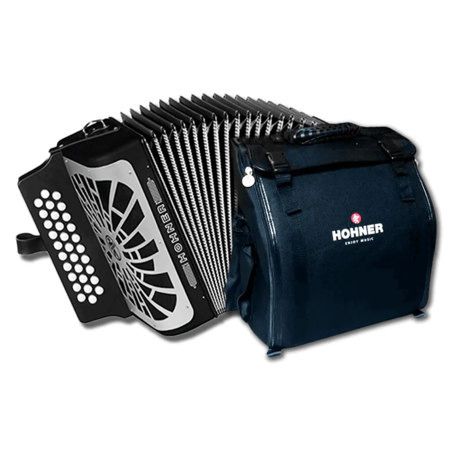 ACORDEON HOHNER REY VALLENATO BESAS NEGRO - Imagen 2