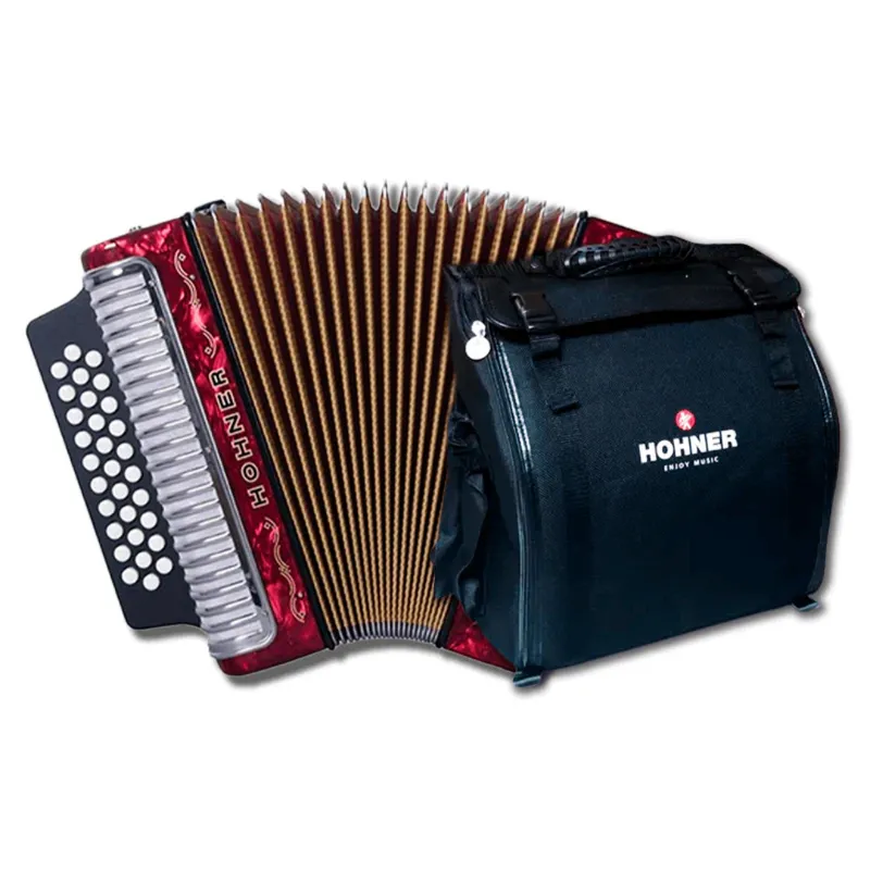 ACORDEON HOHNER CORONA 3 BESAS ROJO