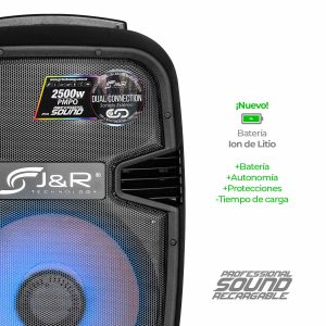 Alternative view of CABINA ACTIVA RECARGABLE BLUETOOTH J&R J5162 15″ PULGADAS