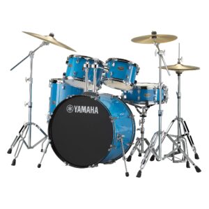 BATERIA ACUSTICA RYDEEN RDP2F5 1/2 COLOR SKY BLUE + CAJA 2 + PEDAL (SIN PLATILLO, SIN SILLA)