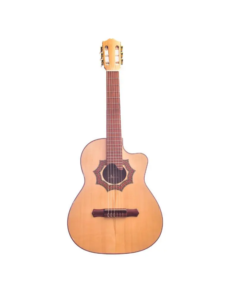REQUINTO ELECTROACUSTICO PINO ABETO ENGELMANN CALIDAD L.A CON MICROFONO FISHMAN - Imagen 2