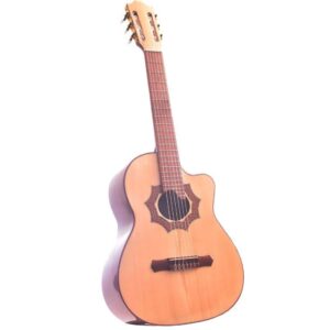 REQUINTO ELECTROACUSTICO PINO ABETO ENGELMANN CALIDAD L.A CON MICROFONO FISHMAN