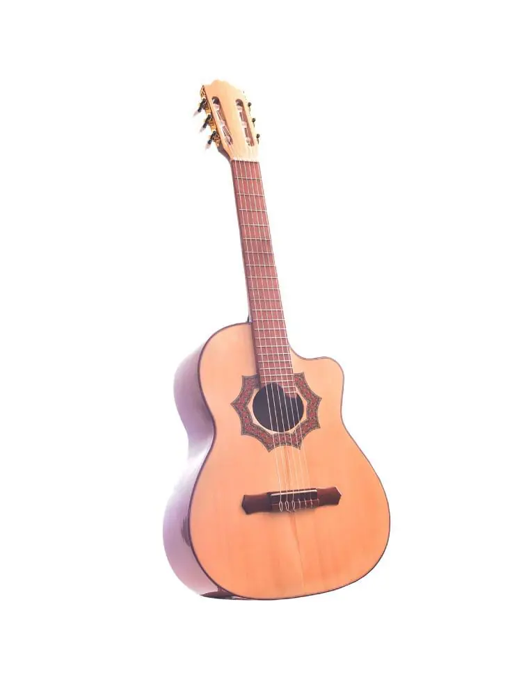 REQUINTO ELECTROACUSTICO PINO ABETO ENGELMANN CALIDAD L.A CON MICROFONO FISHMAN