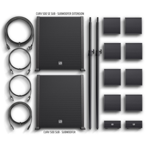 SISTEMA DE DE ARRAY PORTATIL PASIVO MÁS SUBWOOFER ACTIVO LD SYSTEMS CURV 500 PS - Imagen 11