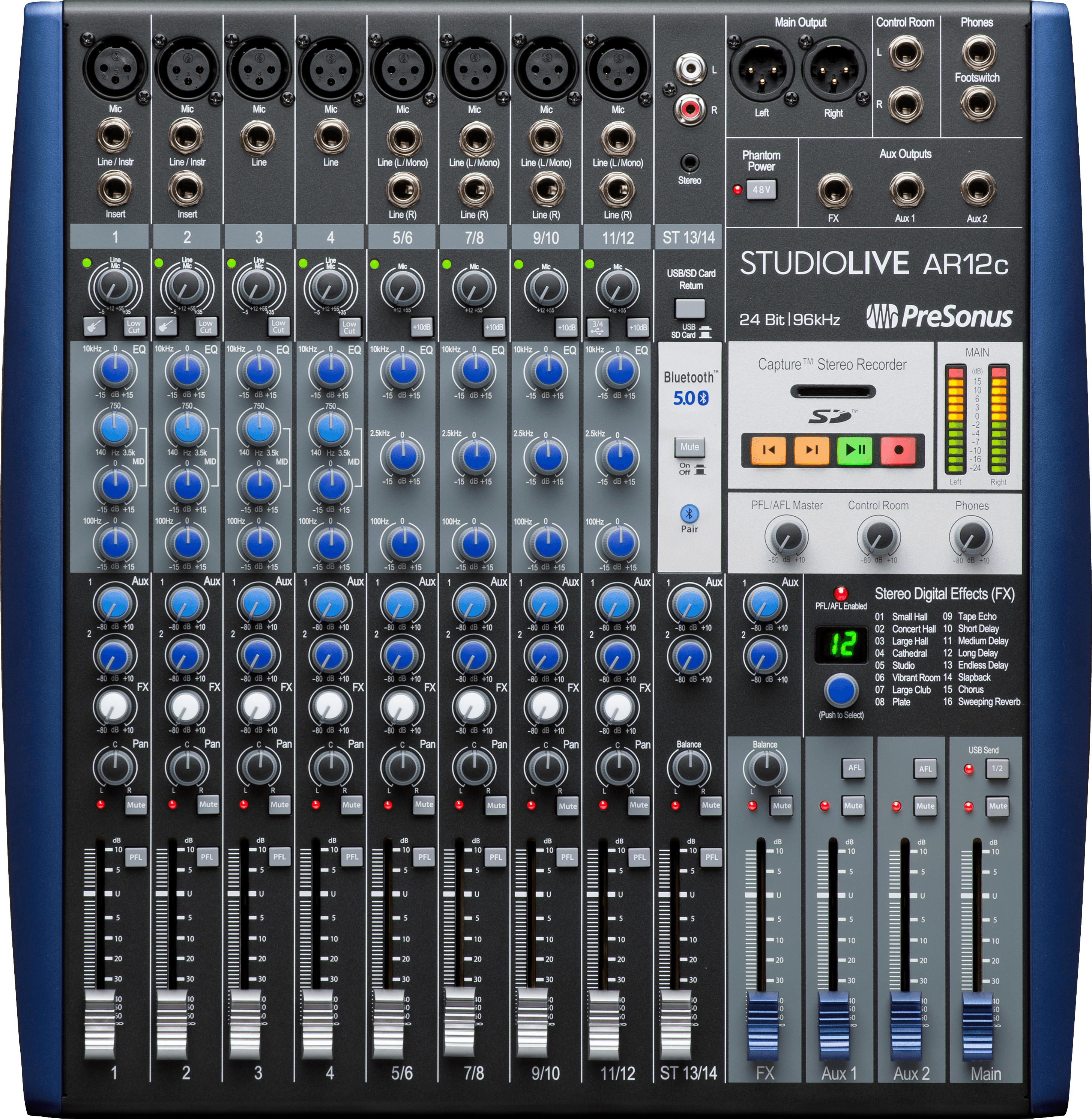 Alternative view of MEZCLADORA ANALOGA PRESONUS STUDIOLIVE AR12C 14 CANALES