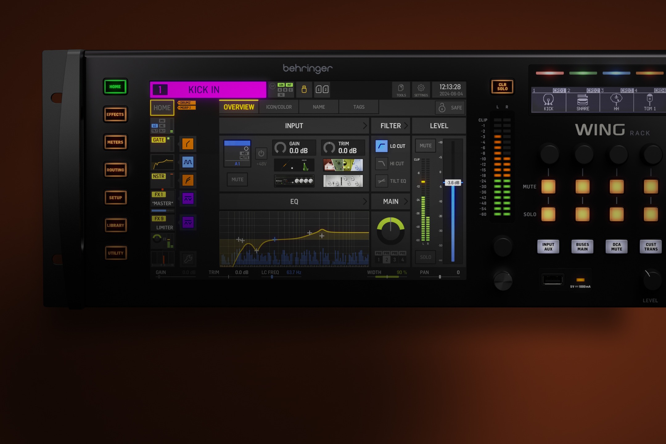 CONSOLA DIGITAL BEHRINGER WING 48 RACK - Imagen 4