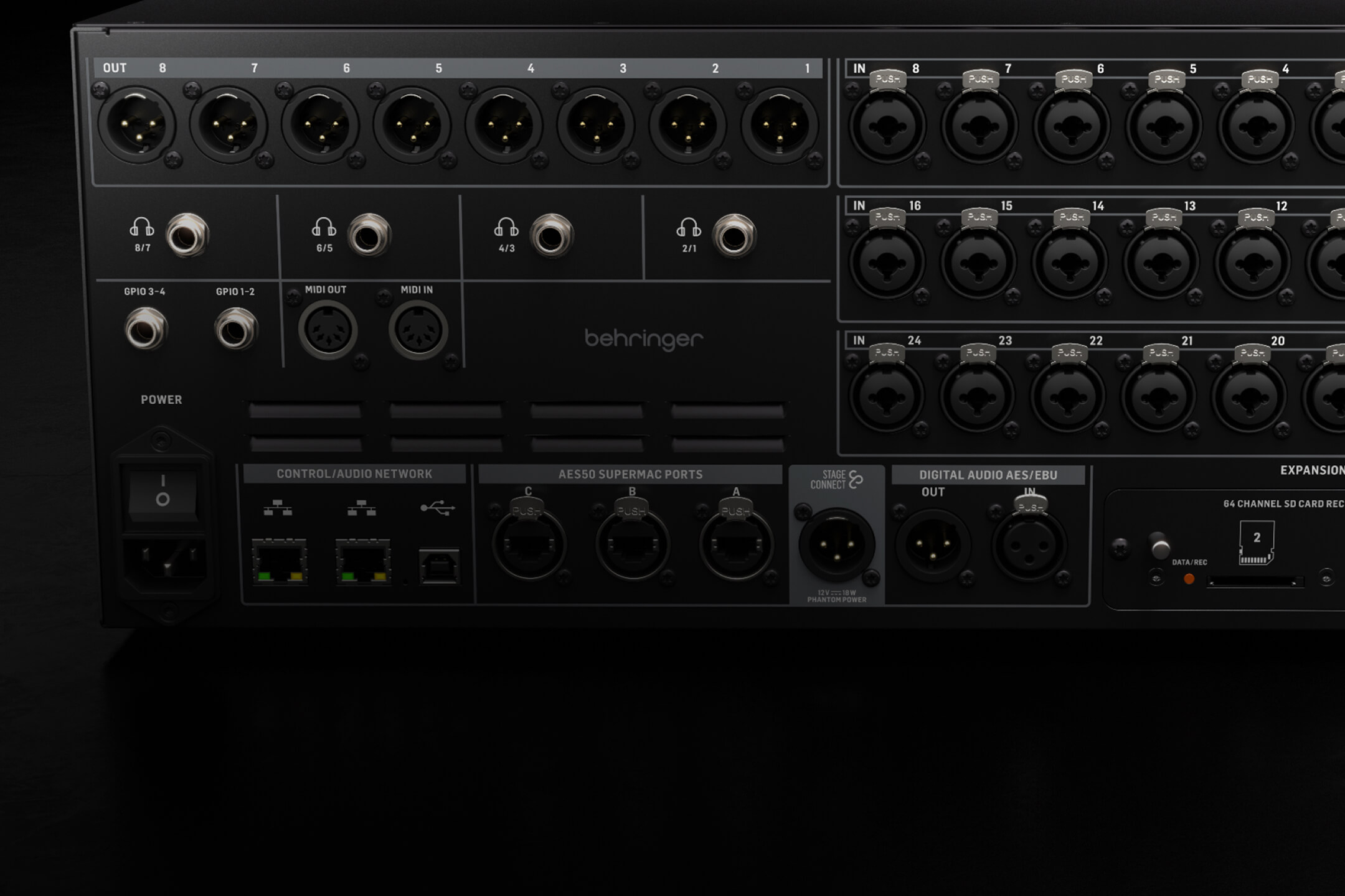 CONSOLA DIGITAL BEHRINGER WING 48 RACK - Imagen 8