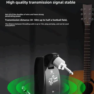 Alternative view of TRANSMISOR Y RECEPTOR INALAMBRICO DE AUDIO DK IW-20 PLUG 1/4 CONVERTIBLE A 3.5mm