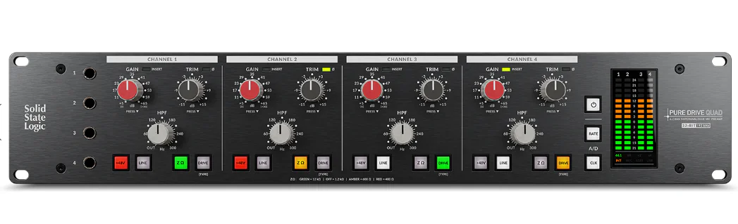 SOLID STATE LOGIC PURE DRIVE QUAD PREAMPLIFICADOR DE 4 CANALES - Imagen 2