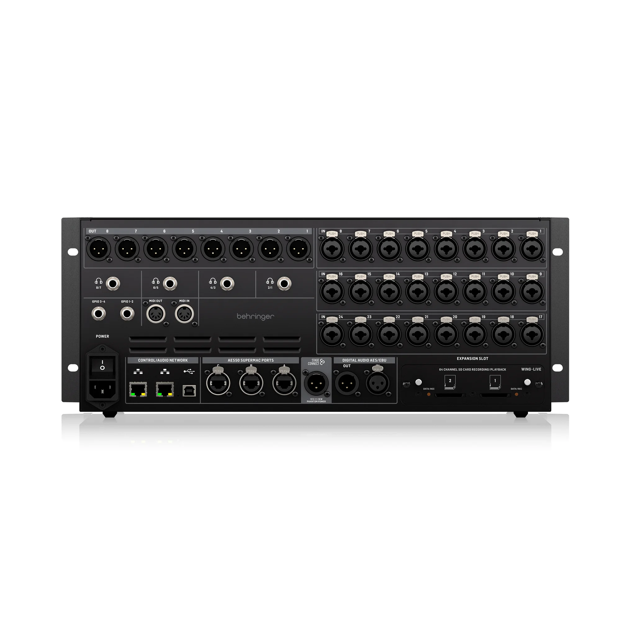 CONSOLA DIGITAL BEHRINGER WING 48 RACK - Imagen 3