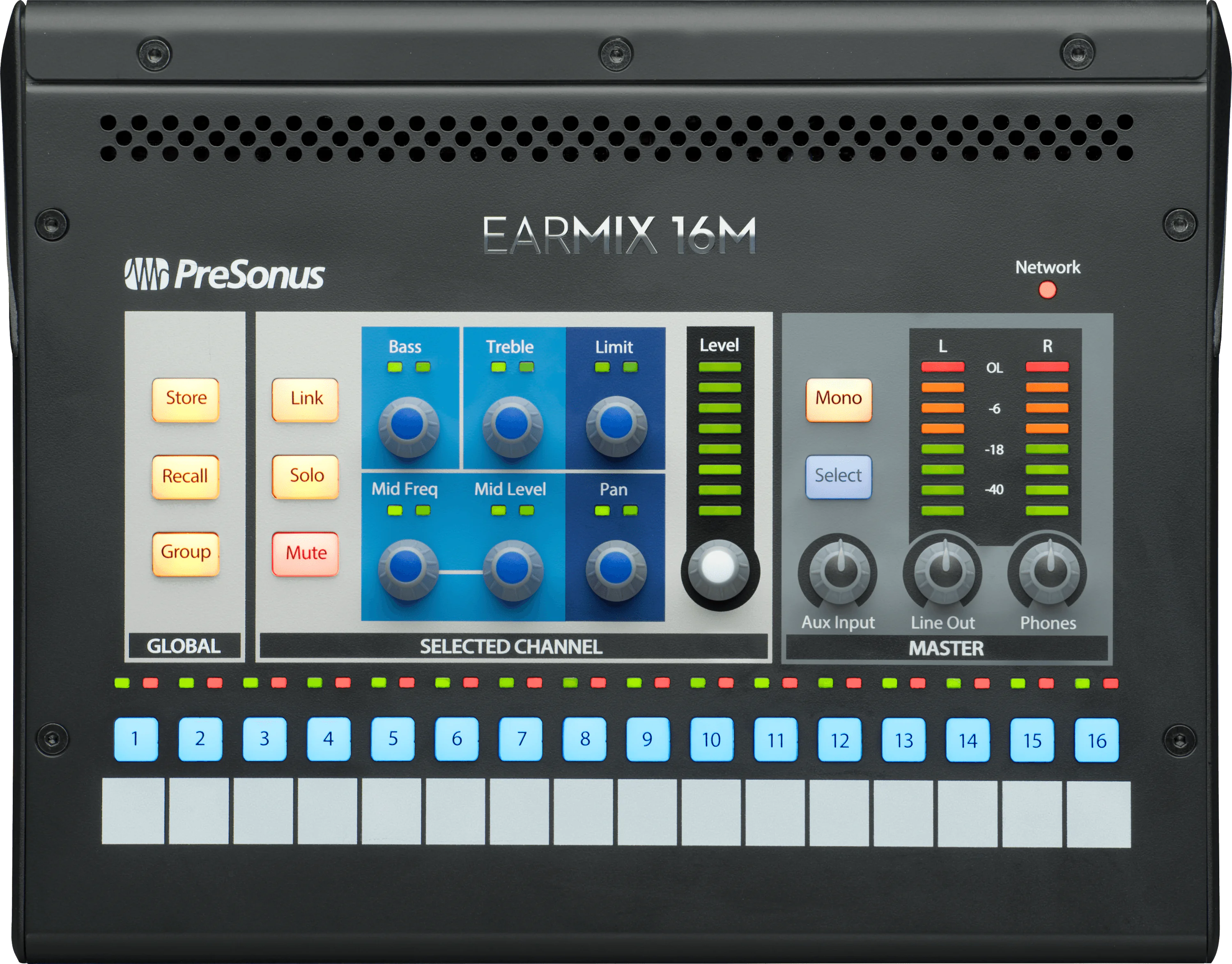 SISTEMA DE MONITOREO PERSONAL POR RED AVB PRESONUS EARMIX 16M - Imagen 4