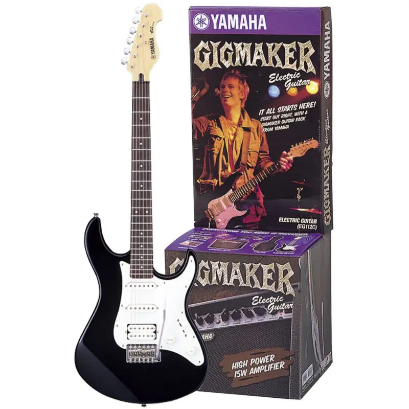 KIT GUITARRA ELÉCTRICA YAMAHA GIGMAKER NEGRO EG112GPII BL CON AMPLIFICADOR Y ACCESORIOS