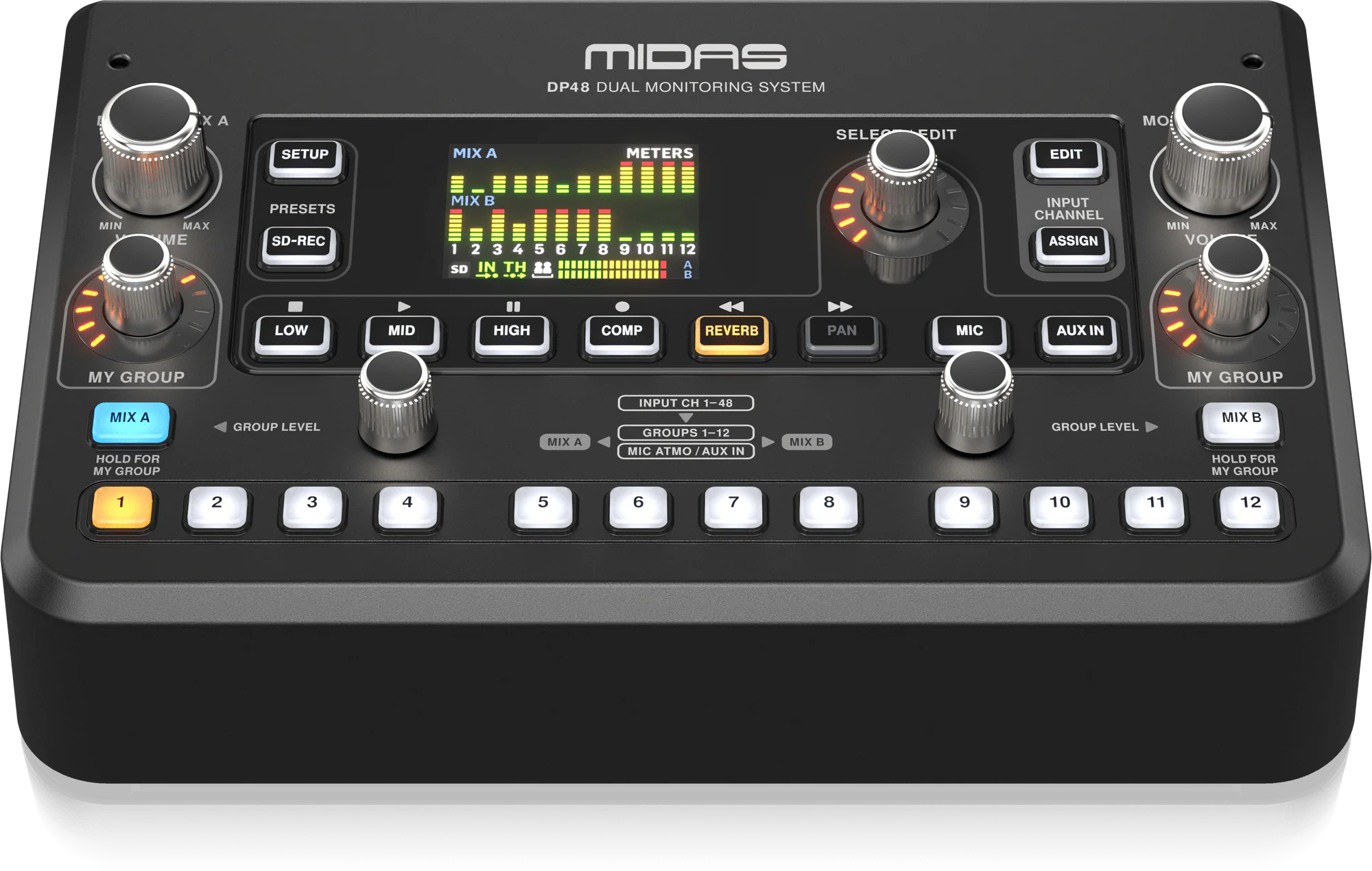 MEZCLADOR MONITOREO PERSONAL IN EARS MIDAS DP48 DIGITAL 48 CANALES - Imagen 3