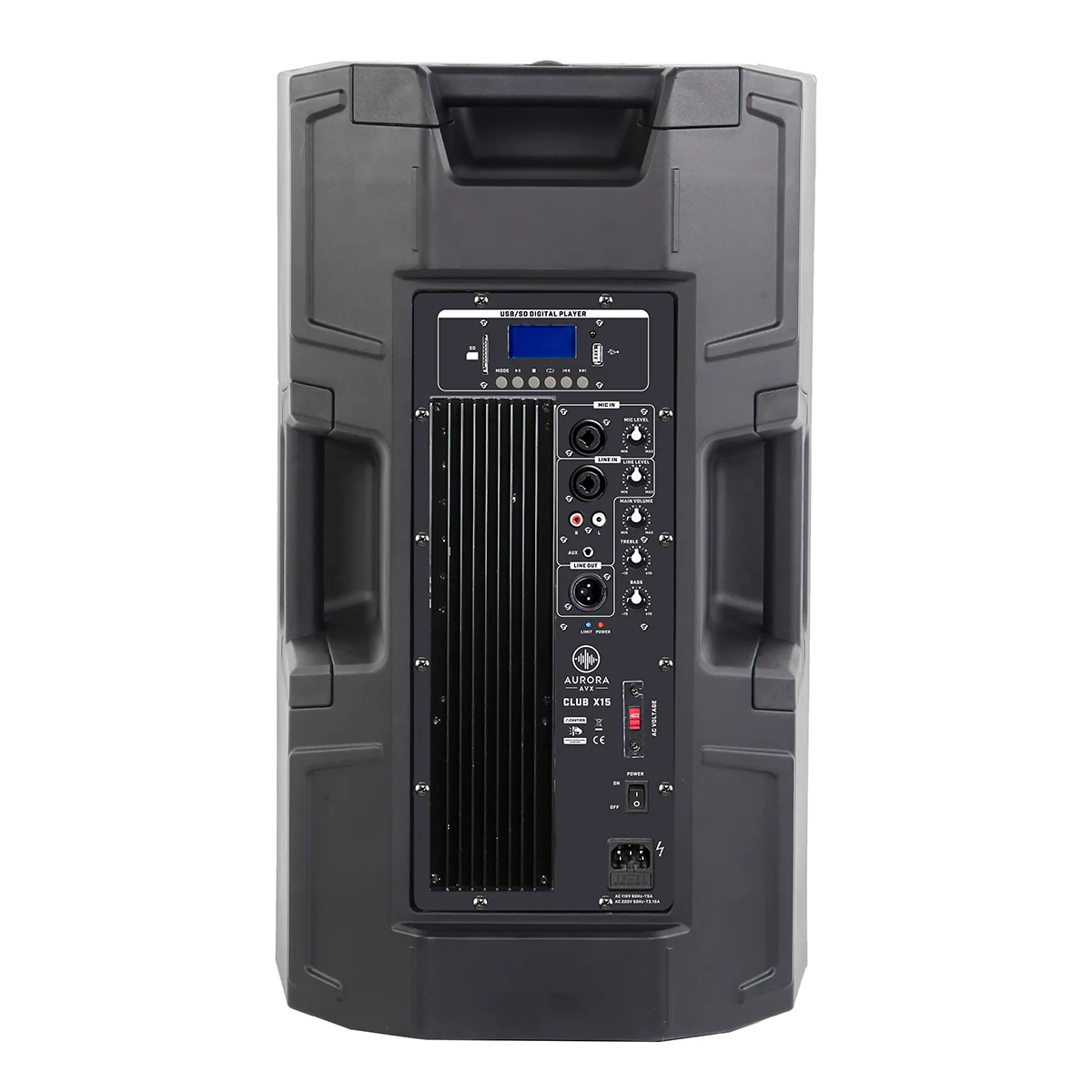 CABINA PARLANTE ALTAVOZ ACTIVO AURORA AVX CLUB 15 - 1050W - Imagen 3