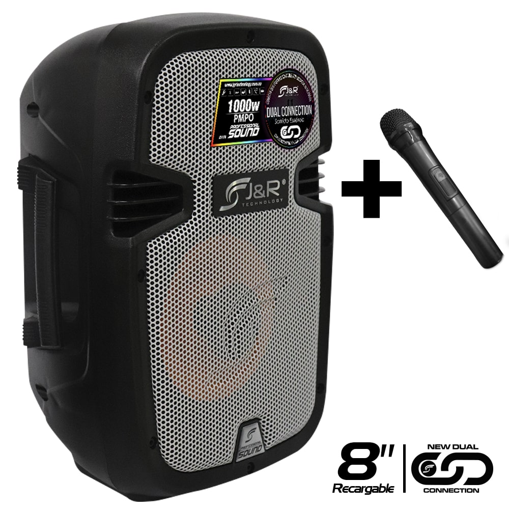 CABINA ACTIVA RECARGABLE BLUETOOTH J&R J5159 8"
