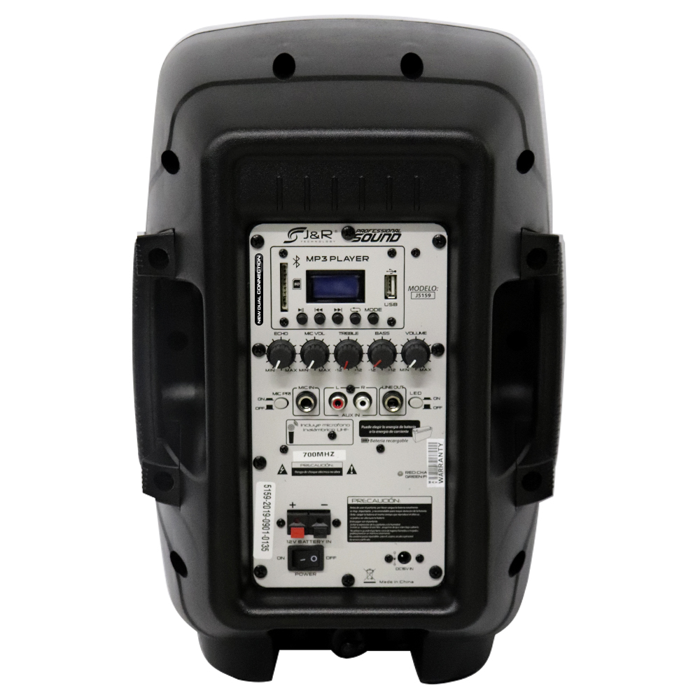 CABINA ACTIVA RECARGABLE BLUETOOTH J&R J5159 8" - Imagen 2