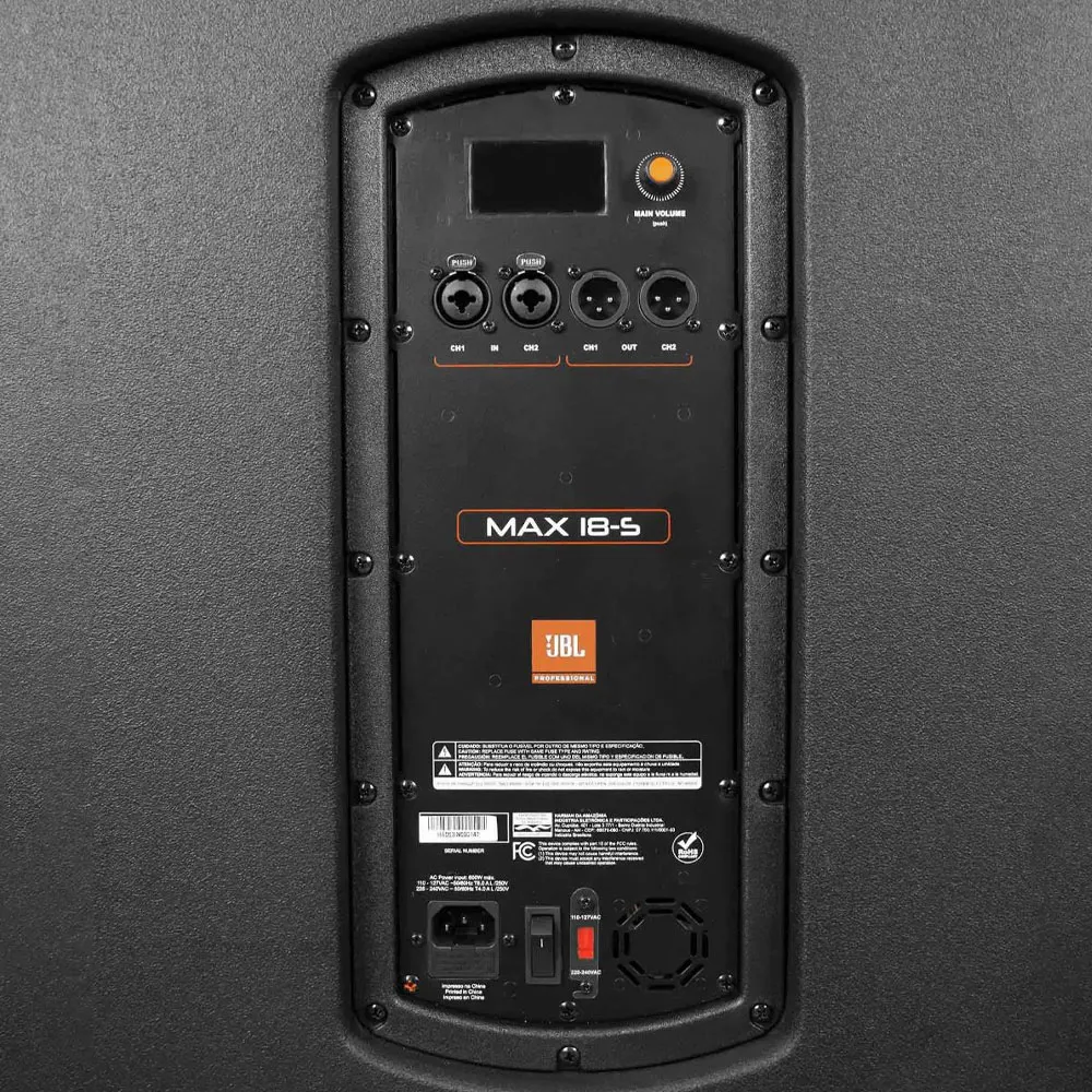 BAJO ACTIVO JBL MAX 18-S 18″ 500W 131DB - Imagen 2