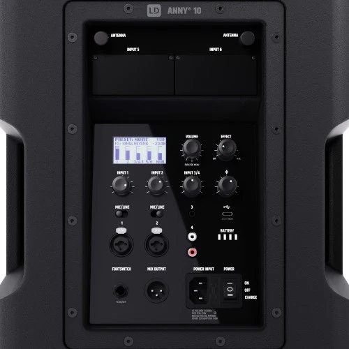 ALTAVOZ PA BLUETOOTH® DE 10″ CON BATERÍA Y MEZCLADOR | LD SYSTEMS ANNY 10 - Imagen 4