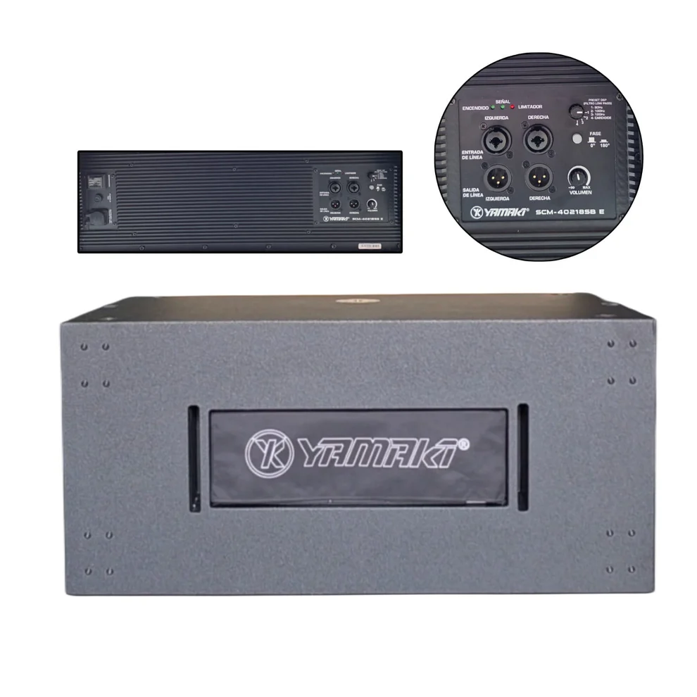 YAMAKI SCM40218SB BAJO ACTIVO DOBLE DE 18 PULGADAS - Imagen 2