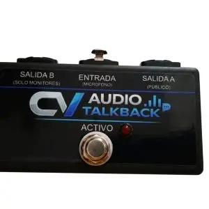 Alternative view of PEDALERA CV AUDIO TALK BACK PARA MONITOREO INTERNO Y SONIDO PRINCIPAL CON UN SOLO MICRÓFONO