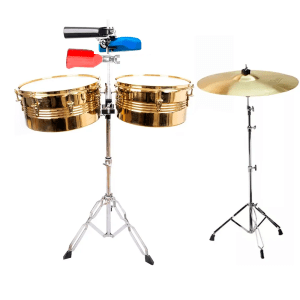 Timbal Latino 13-14 Base + Campana + Jamblocks + Platillo