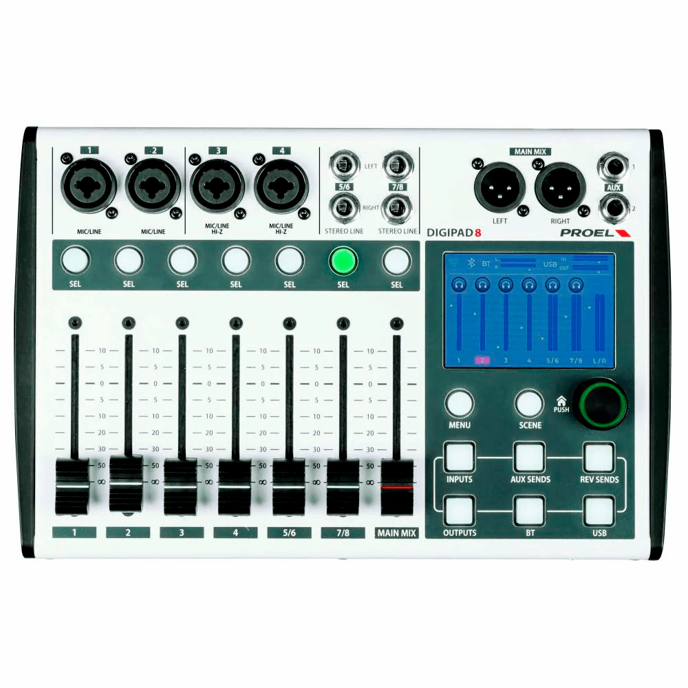 MEZCLADOR CONSOLA DIGITAL PROEL DIGIPAD8