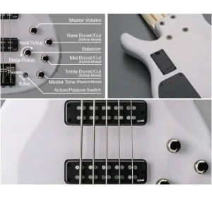 Alternative view of BAJO ELÉCTRICO YAMAHA 5 CUERDAS TRBX505TWH ACTIVO BLANCO