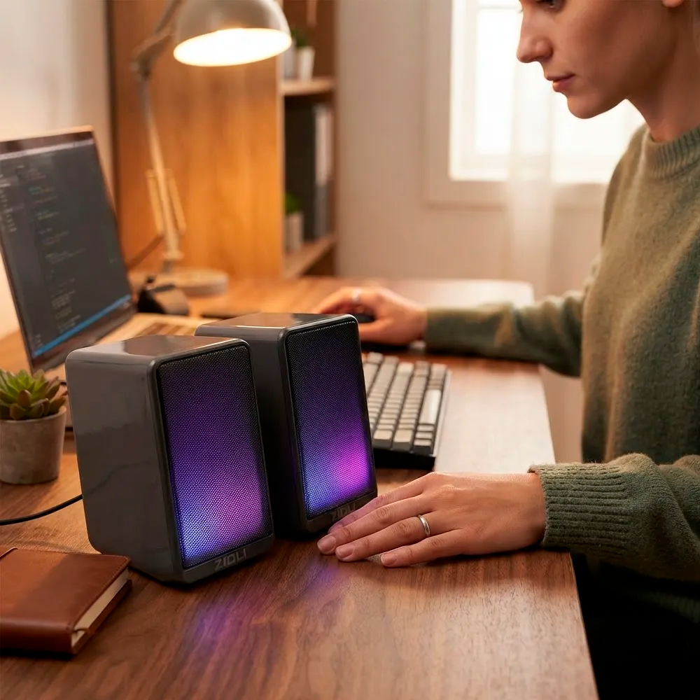 Parlantes Bocinas Jyr Zidli 85 Con Rgb - Bluetooth - J&r - Imagen 3