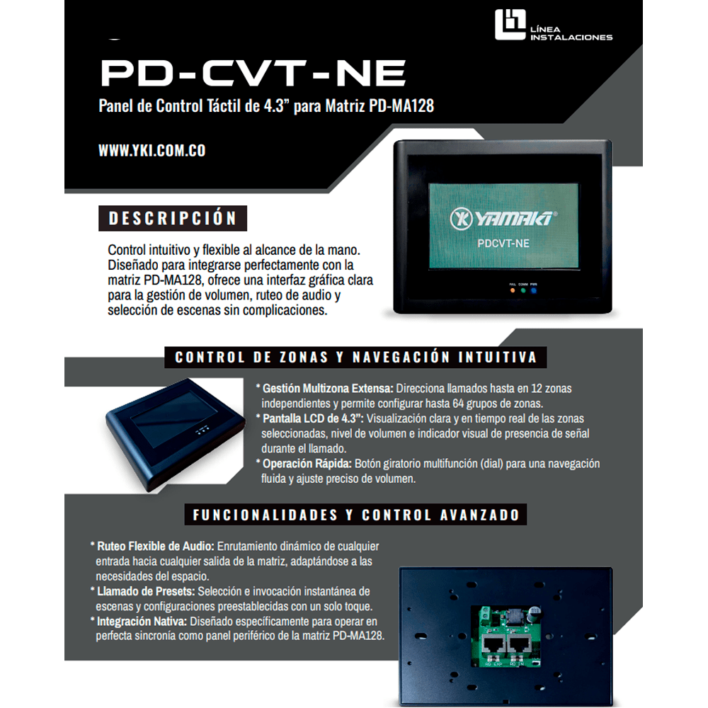 Control de volumen táctil Para Matriz PD-CVT-NE - Yamaki - Imagen 6