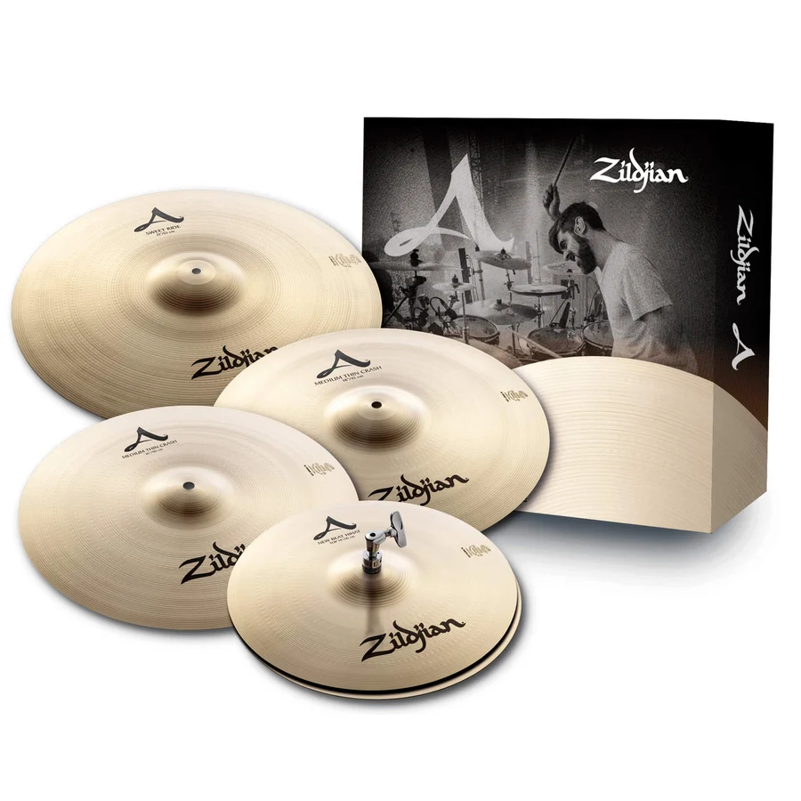 SET PLATILLOS ZILDJIAN A NEW BEAT HI HAT 14", THIN CRASH 16", THIN CRASH 18" Y SWEET RIDE 21"