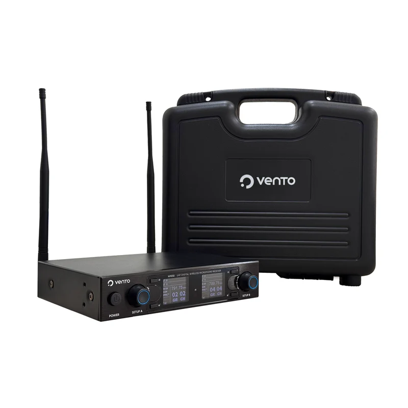 MICRÓFONO INALÁMBRICO DOBLE DE MANO VENTO WM232 PROFESIONAL UHF - Imagen 2
