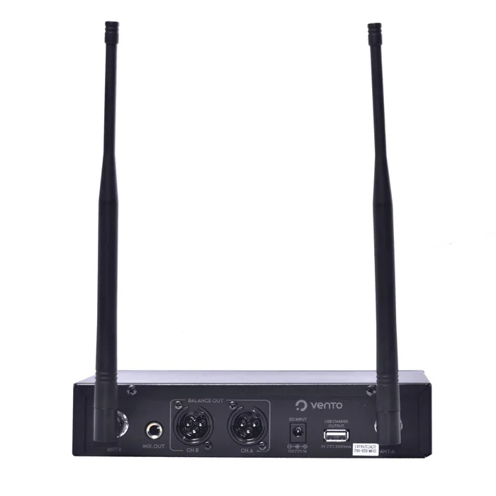 MICRÓFONO INALÁMBRICO DOBLE DE MANO VENTO WM232 PROFESIONAL UHF - Imagen 6